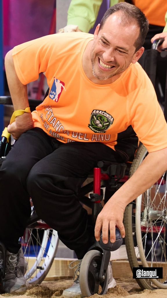 El Langui, quien se dedica de forma profesional a la petanca