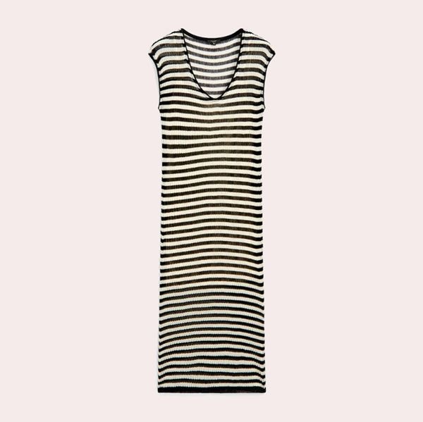 VESTIDO RAYAS DESAGUJADO
