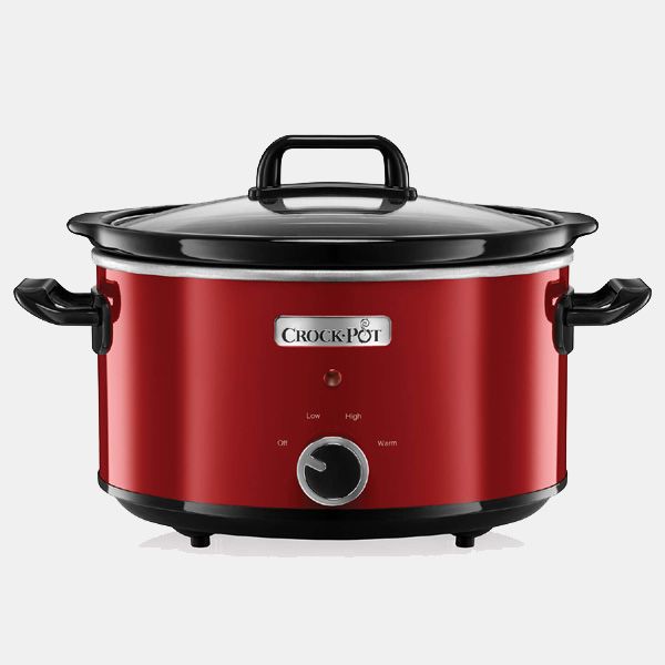 olla coccion lenta crock pot rojo