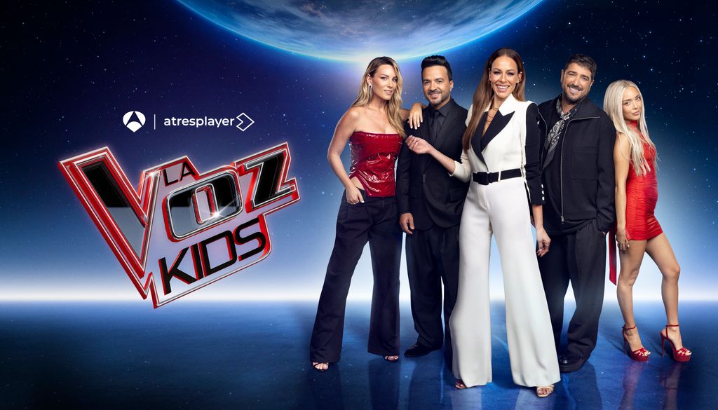 Edurne, Luis Fonsi, Eva González, Antonio Orozco y Ana Mena en 'La Voz Kids'