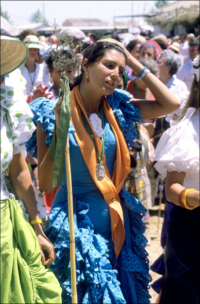 Carmina Ordoñez en El Rocío, 1986.