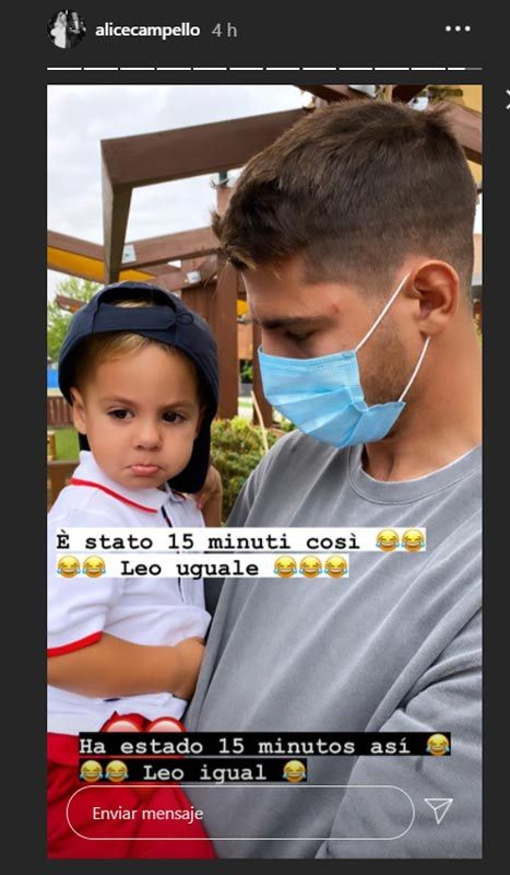 La simpática reacción de los hijos de Alice Campello y Álvaro Morata tras su primer día de colegio 