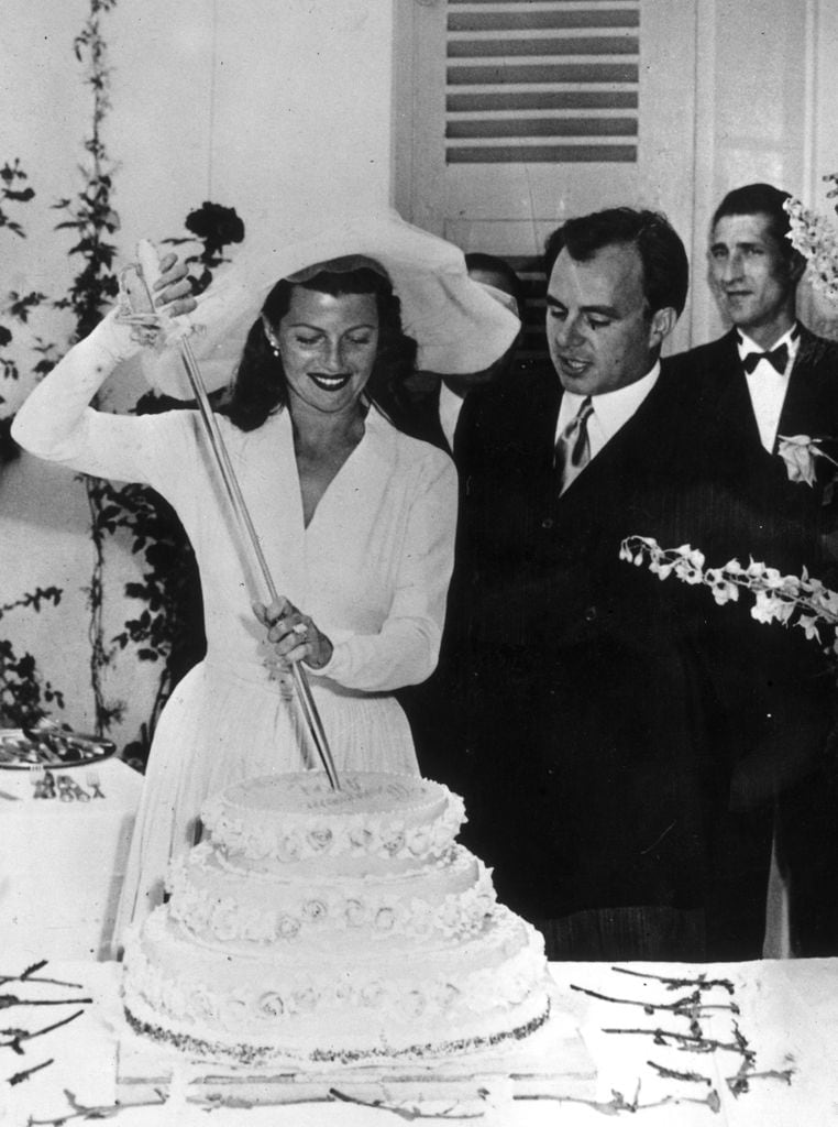Rita Hayworth y el príncipe Ali Khan el día de su boda
