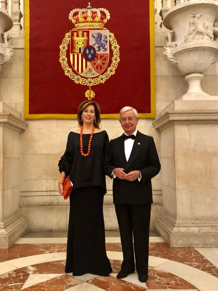 Inmaculada y Rafael en una recepción del Palacio Real