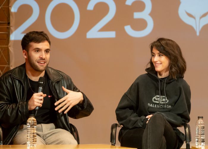 Claudia Salas y Ricardo Gómez en los coloquios previos a los Premios Feroz 2023