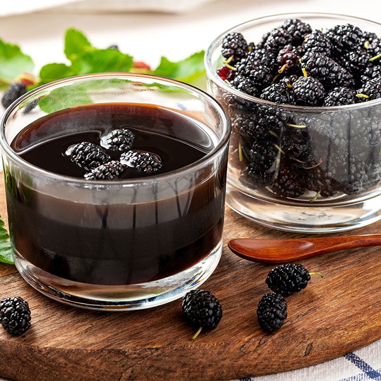 Vaso con moras