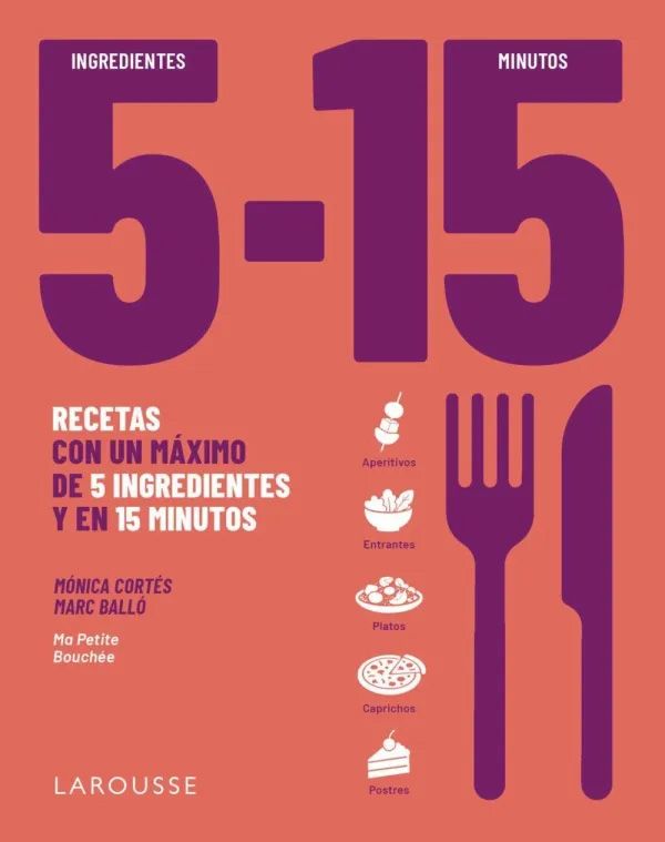 Portada libro 5 Ingredientes, 15 Minutos.