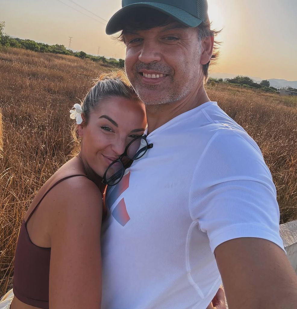 El exfutbolista, con su hija Lucía