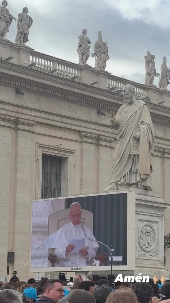 Carmen compartió un fragmento del mensaje de León XIV en la Audiencia Papal,