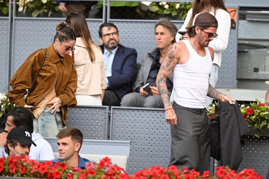 Tini Stoessel y Rodrigo de Paul en el Mutua Madrid Open, a 29 de abril de 2025, Madrid