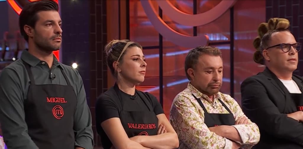 Los concursantes en la última prueba