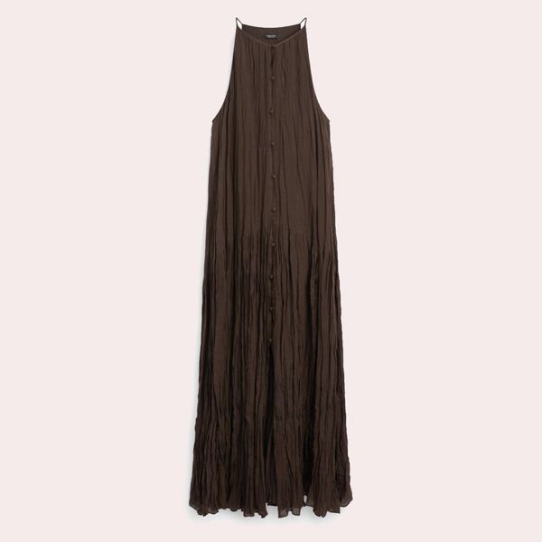 Vestido midi fluido detalle botones