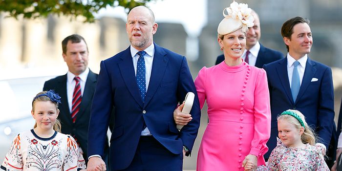 Zara y Mike Tindall con sus hijas 