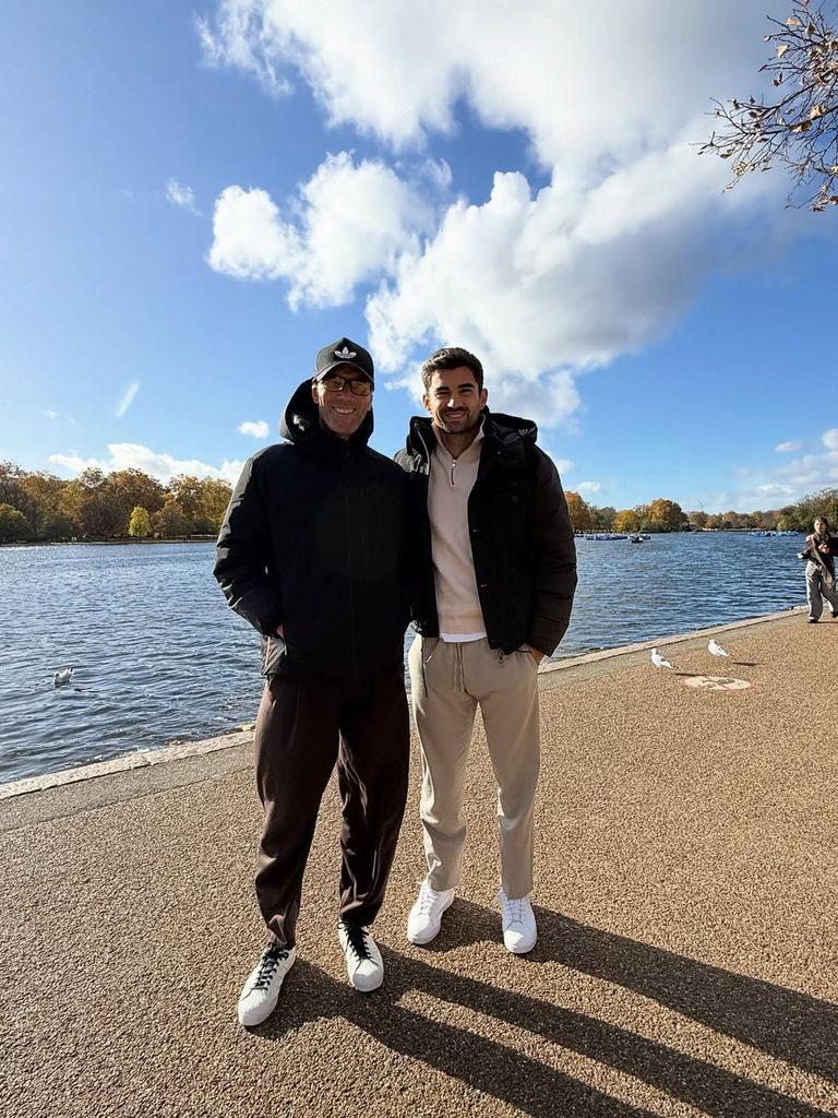 Enzo junto a su padre, Zinedine Zidane