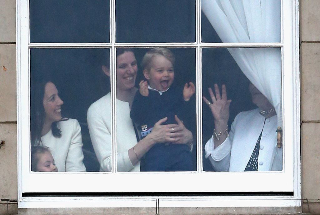 El príncipe George en 2015 con su niñera, nacida en Palencia 