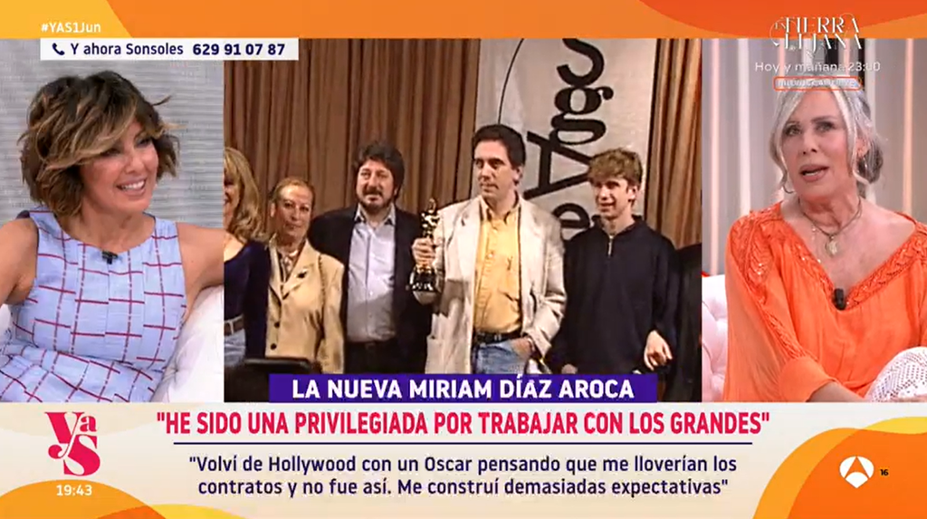 Míriam Díaz-Aroca repasa su trayectoria profesional en el programa 'Y ahora Sonsoles' el 1 de junio de 2026