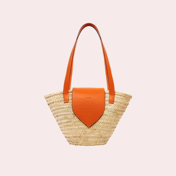 capazo natural naranja
