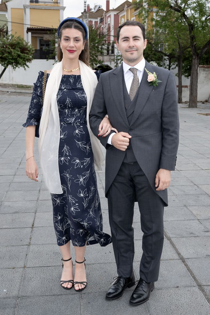 Monsieur Francisco de Borja Rosel Ruiz de Gaona et sa fiancÃ©e Alejandra GarcÃ­a Gonzalez Mariage du Prince Alonso dâOrlÃ©ans-Bourbon & la Comtesse Charlotte de Liedekerke de Pailhe Ã  lâÃ©glise de Convento de Capuchinos, le 3 mai 2025 Ã  SanlÃºcar de Barrameda, Espagne.  Photo David NIVIERE