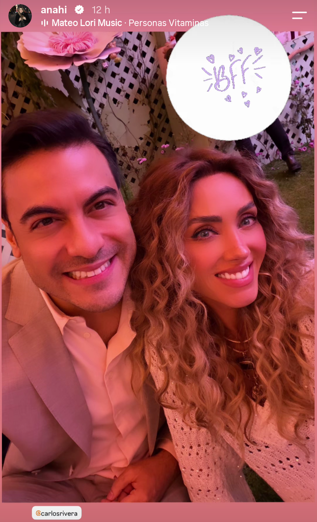 Carlos Rivera y Anahí son grandes amigos desde que compartieron en '¿Quién es la Máscara?'.