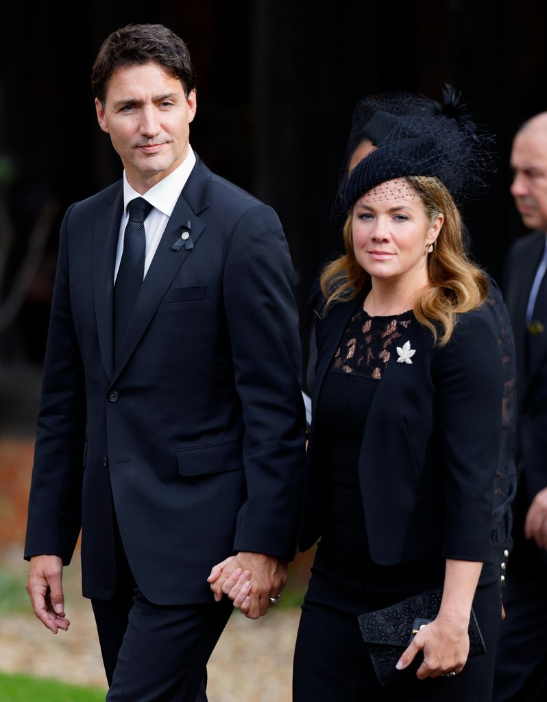Justin Trudeau y Sophie Grégoire en el servicio en memoria de la fallecida reina Isabel II, en la capilla de San Jorge en el Castillo de Windsor, el 19 de septiembre de 2022 en Windsor, Inglaterra.