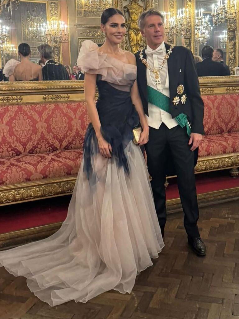 Adriana Abascal, la pareja del príncipe Manuel Filiberto de Saboya, en una gala benéfica en Florencia, 2025.