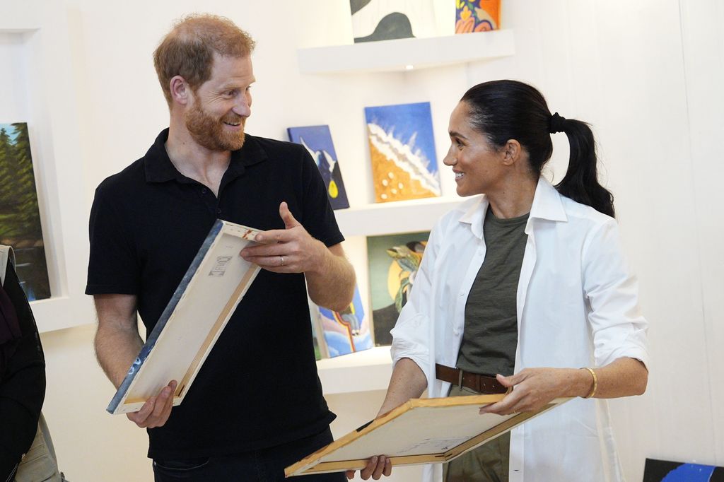 Los duques de Sussex en su visita al Centro Juvenil  QuestScope en el campo de refugiados Za'atari, hogar de los sirios desplazados, cerca de Mafraq, al norte de Jordania.