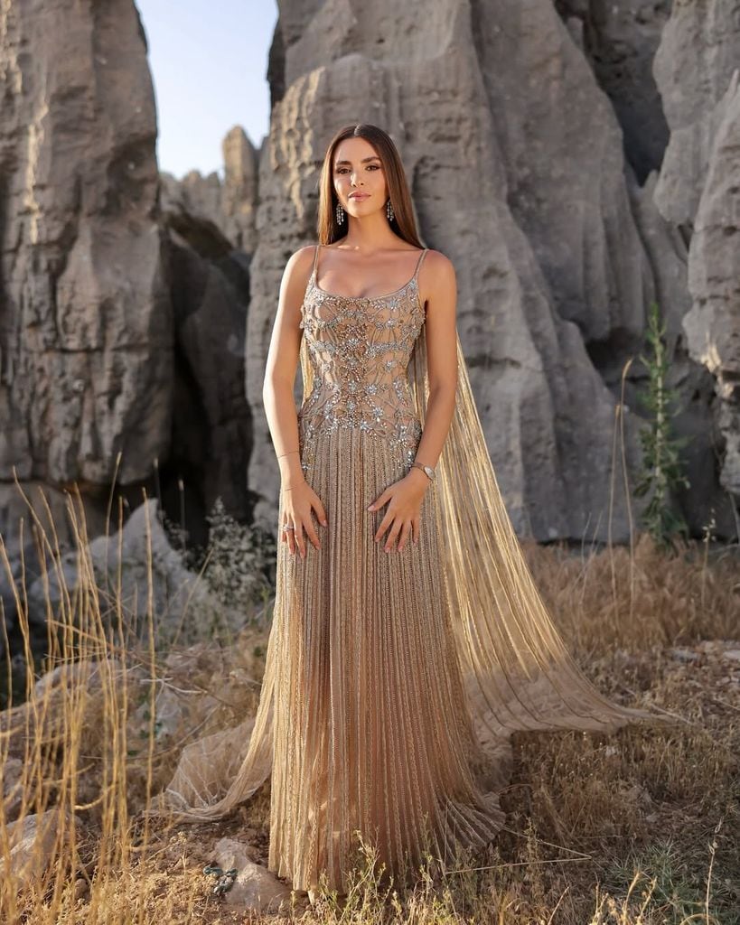 Zein Qutami con vestido de Elie Saab