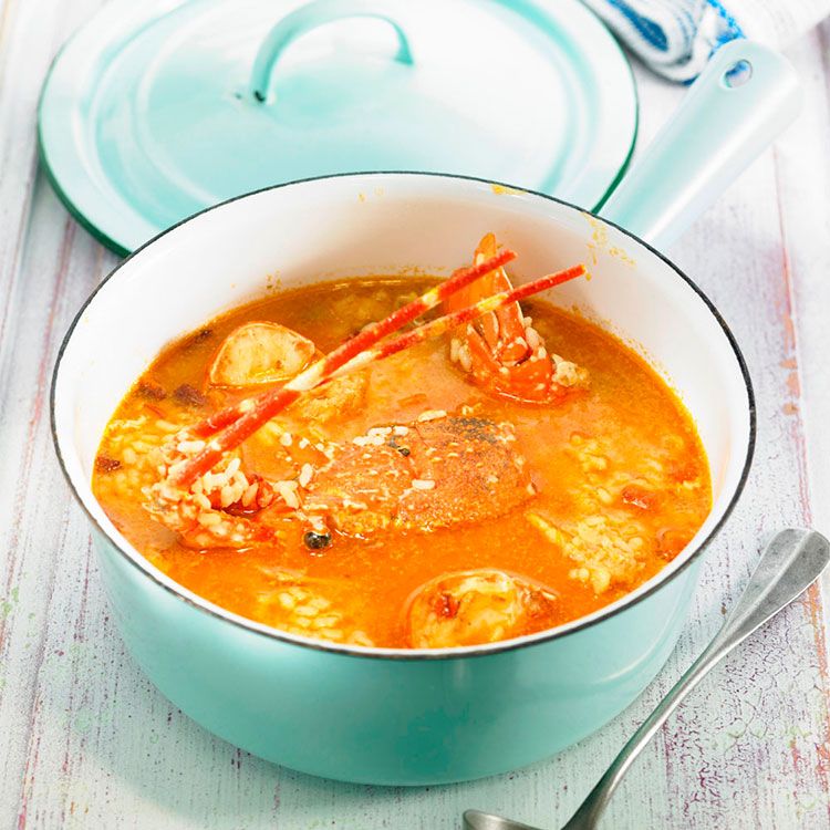 Arroz caldoso de langosta