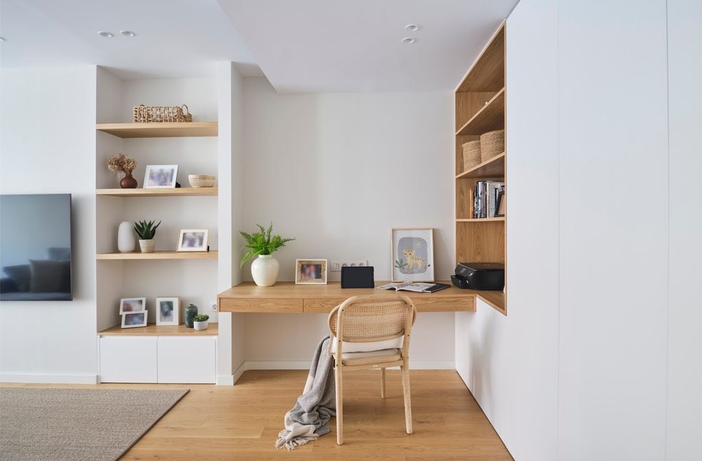 Salón con mueble a medida. 