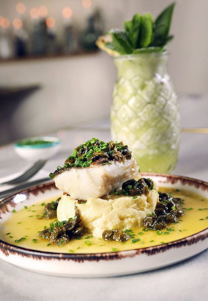 Paso a paso: BACALAO SOBRE TORTITA DE PAPA (O PATATA) Y MANTEQUILLA DE ALCAPARRAS