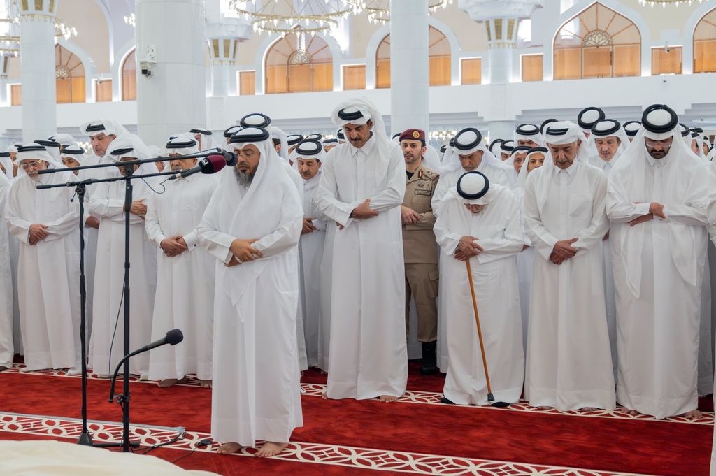 Ceremonia fúnebre del antigo emir de Catar