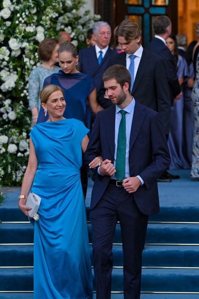 Infanta Cristina con sus hijos Juan miguel e Irene