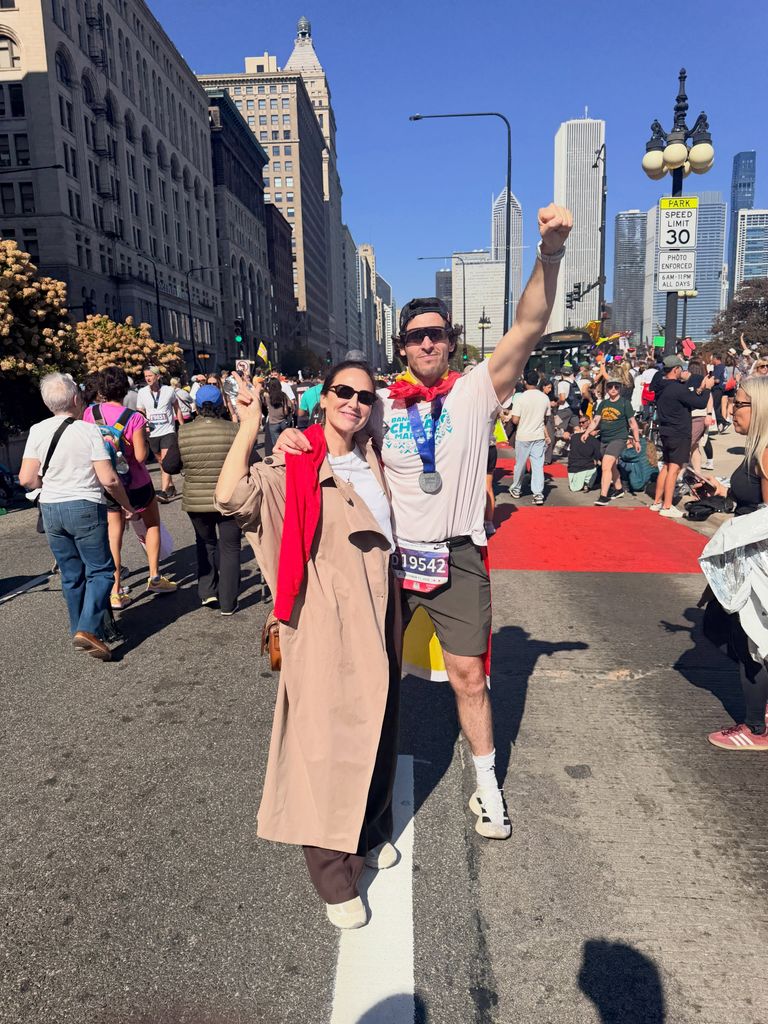 Tamara Falcó e Iñigo Onieva en la maratón de Chicago