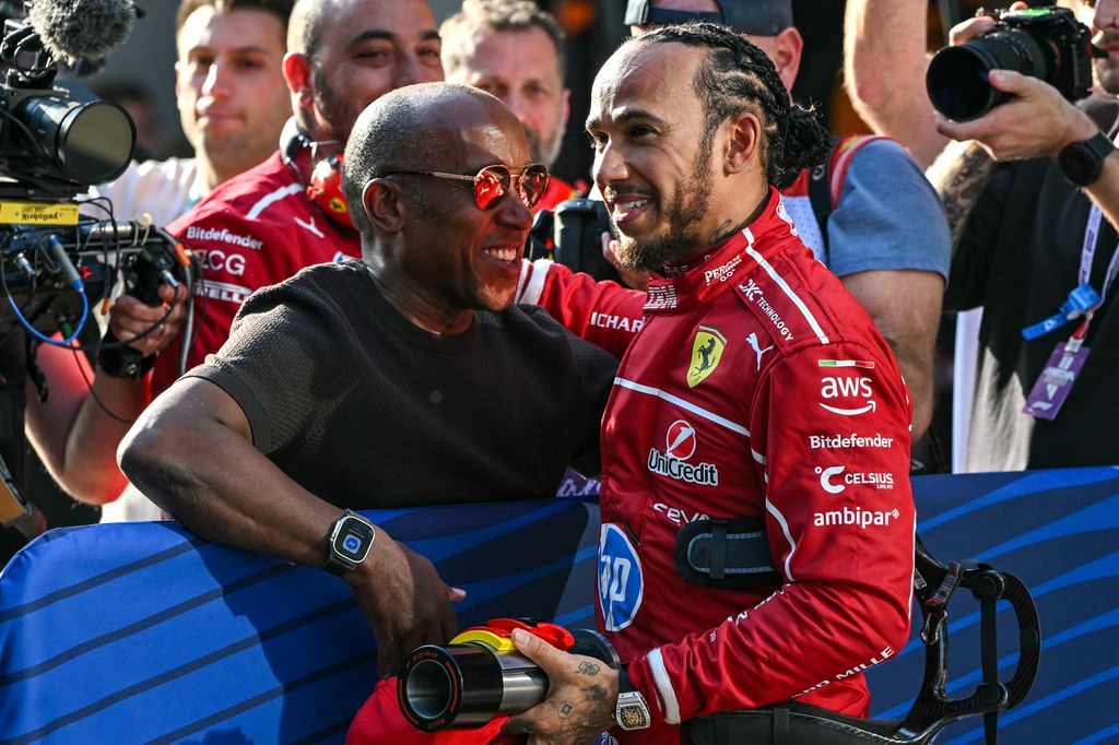 El piloto con su padre