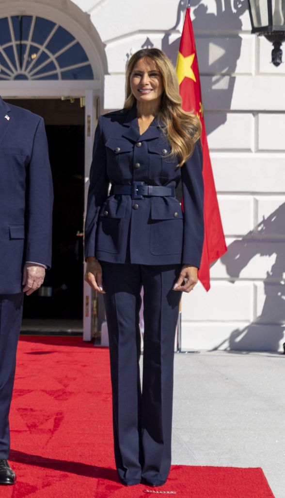 Melania Trump recibe junto al presidente Donald Trump al presidente de China Xi Jinping y su mujer, 2026.