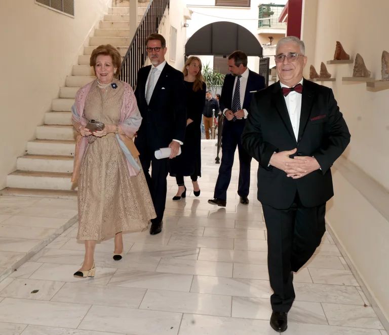 La Familia Real Griega en un acto oficial en Atenas en abril de 2025