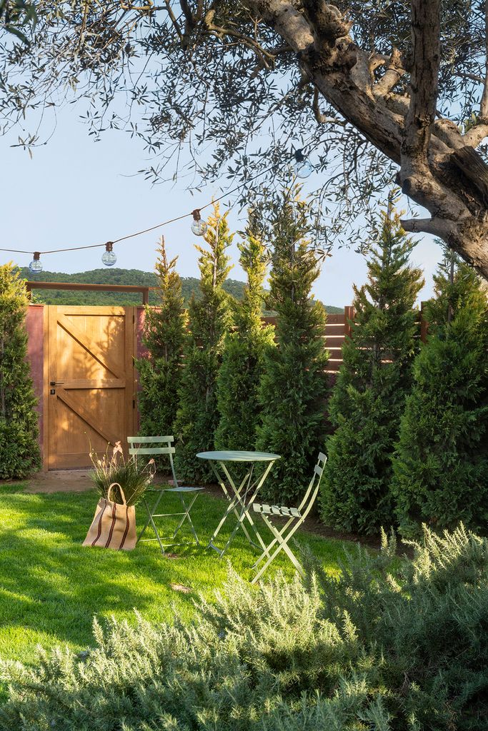 Jardín con acceso trasero a la vivienda