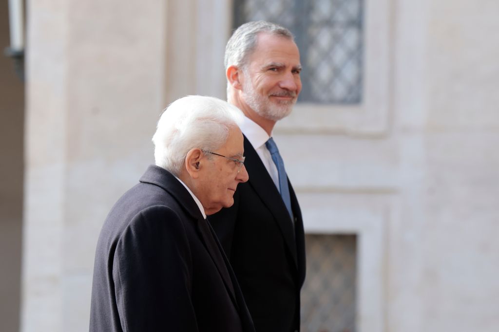 Rey Felipe VI con Sergio Mattarella, presidente de Italia 