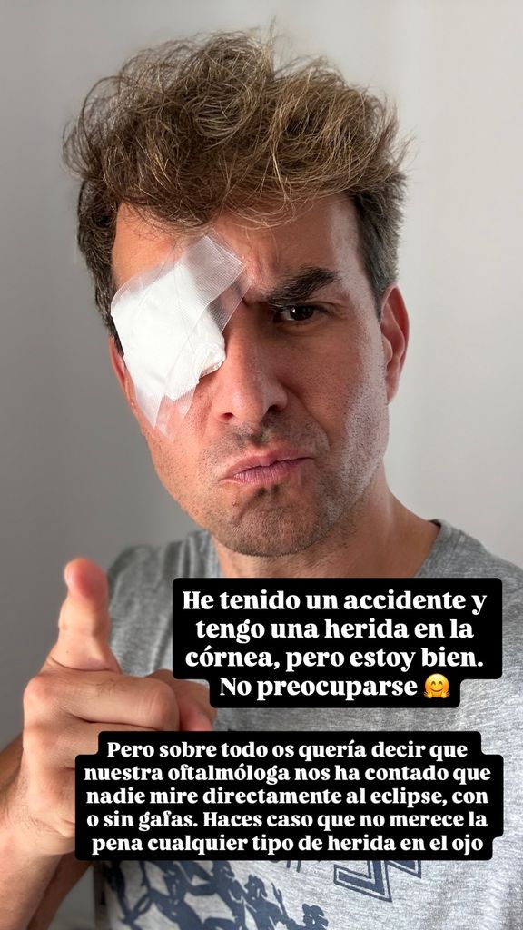 Un aparatoso incidente en el ojo derecho