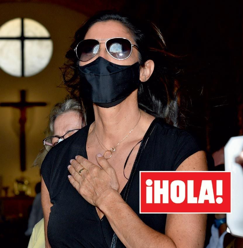Paz Padilla en el funeral de su marido