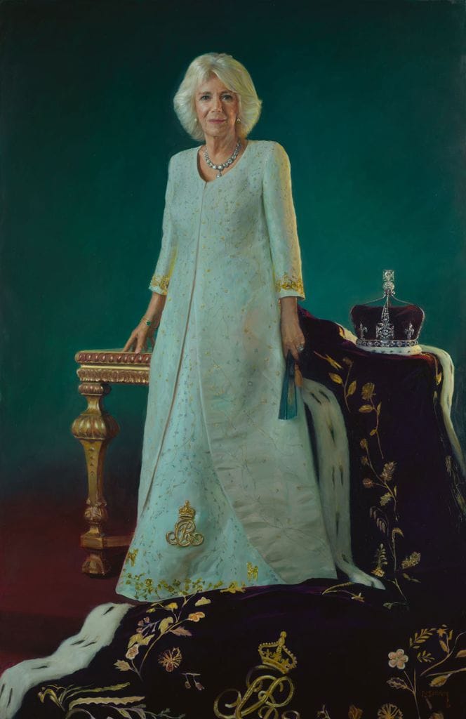 cuadro de la reina Camilla en su coronación