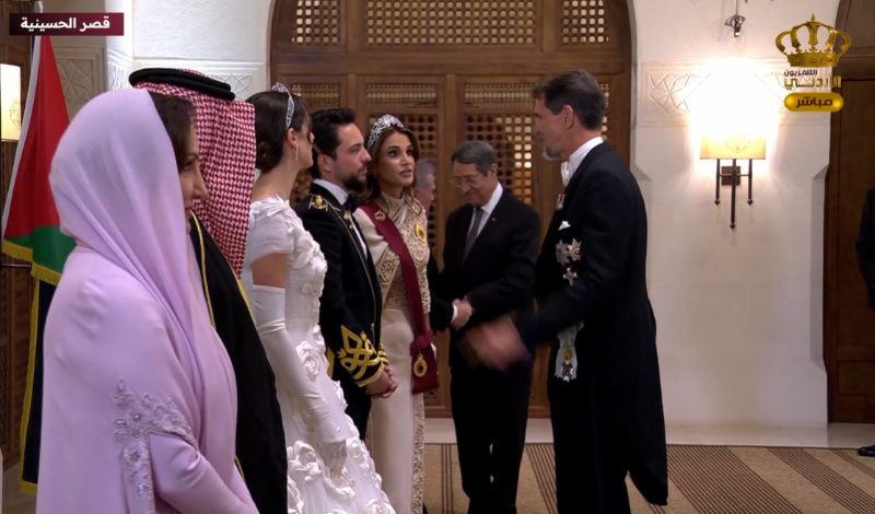 Recepción nupcial de Hussein de Jordania y Rajwa Alseif