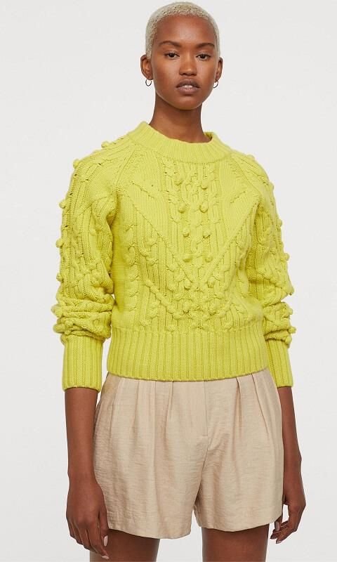 cable knit wool blend sweater de h amp m