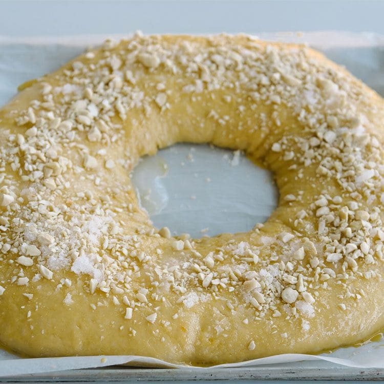 Masa de roscón antes de hornear