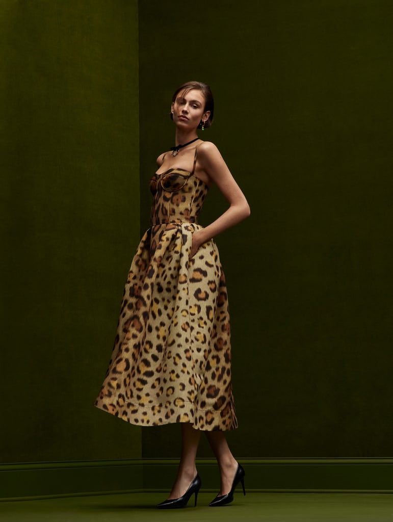 Vestido leopardo de Oscar de la Renta