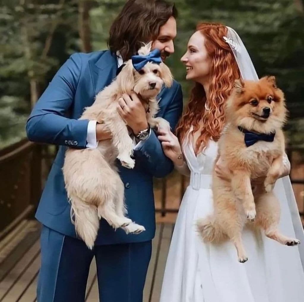 Las mascotas de Başak y Çağrı tuvieron un papel importante el día de su boda