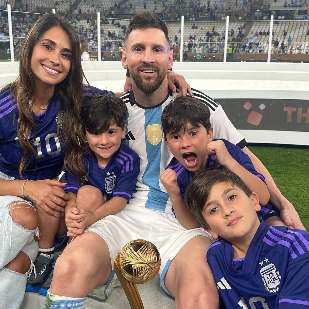 Thiago, Mateo y Ciro; los hijos de Lionel Messi y Antonela Roccuzzo