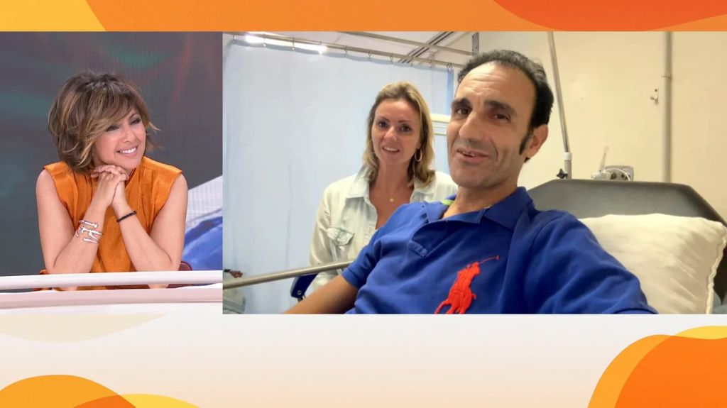 Alberto Álvarez hablando desde el hospital con Sonsoles Ónega