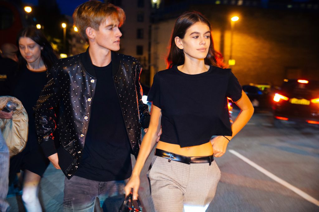 Presley y Kaia Gerber en septiembre de 2017 después de desfilar juntos por primera vez