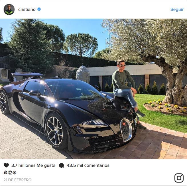 El exclusivo Bugatti Veyron de Ronaldo